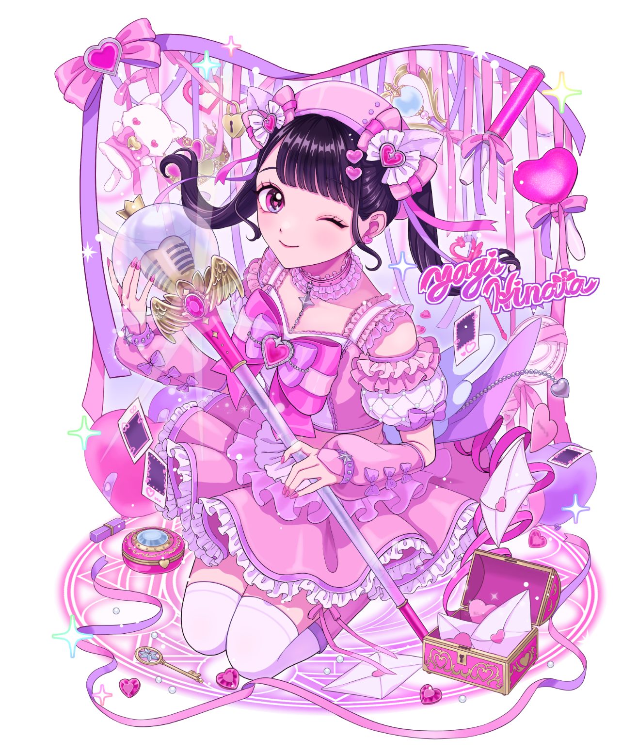 八木ひなた生誕イラスト